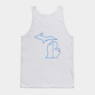 Port Sanilac MI Love (Blue) Tank Top